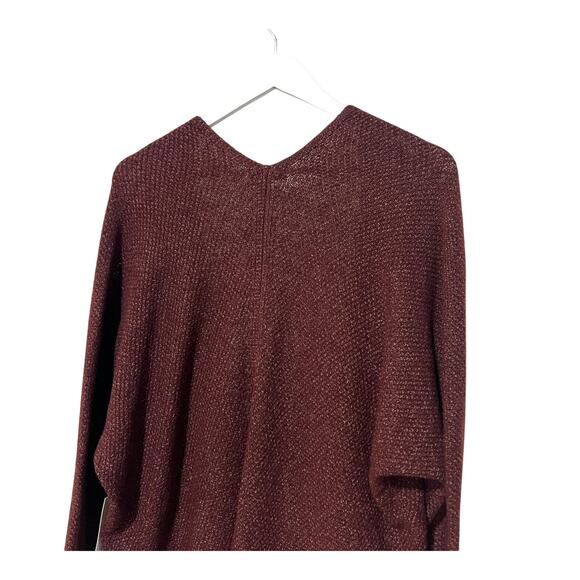 Pink Clover Open Front Relaxed Cardigan Sweater Burgundy Red Womens Large NEW - Picture 6 of 12